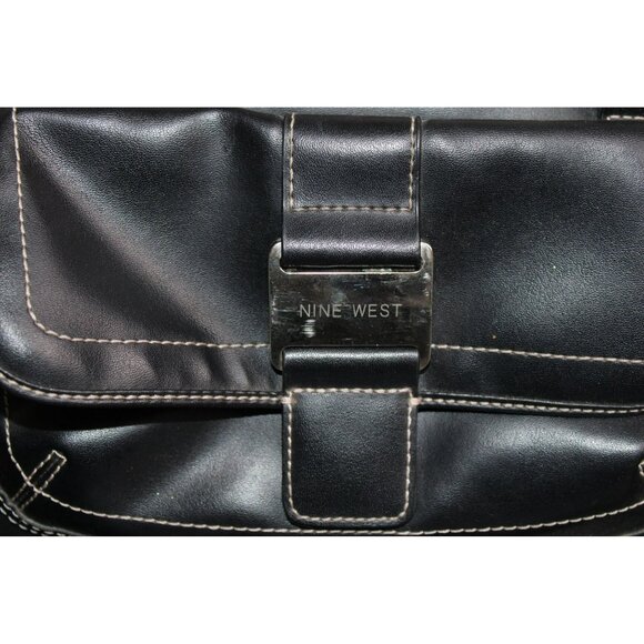 Nine West Black Faux Leather Shoulder Purse - Picture 2 of 10